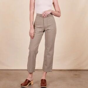 Big Bud Press Work Pants Khaki Grey Size Medium Petite Inseam